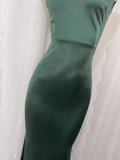 Sheath Spaghetti Straps Green Long Vacation Dress Birthday Outfits SD0011