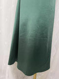 Sheath Spaghetti Straps Green Long Vacation Dress Birthday Outfits SD0011