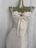 Sheath Spaghetti Straps Satin Vacation Beach Dress Birthday Dresses SD0014