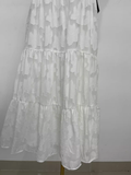 A line V neckline Backless Travel Vacation Lace Beach Dress Long Birthday Dresses SD003