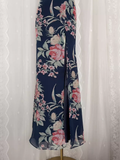 Sheath Spaghetti Straps Blue Rose Travel Vacation Floral Beach Dress Long Dress SD009