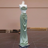 Mermaid Sweetheart Green Long Evening Dress Satin Prom Dresses SD1494