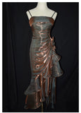 Mermaid Spaghetti Straps Satin Long Party Dress Prom Dresses SD1523